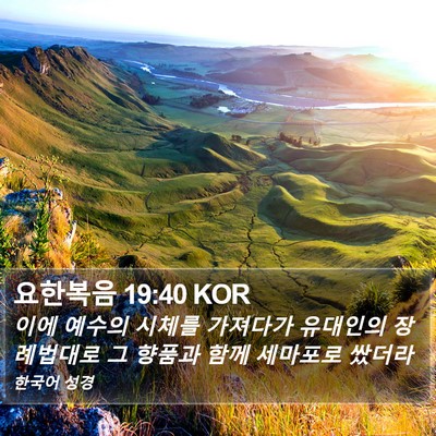 요한복음 19:40 KOR Bible Verse Image