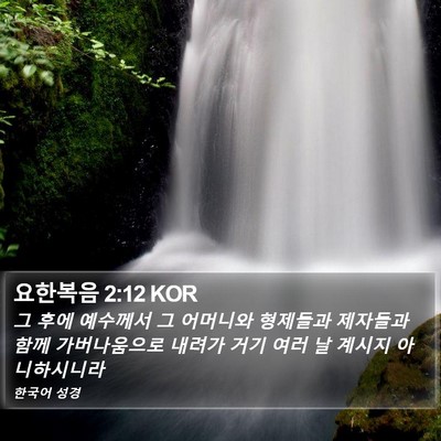 요한복음 2:12 KOR Bible Verse Image