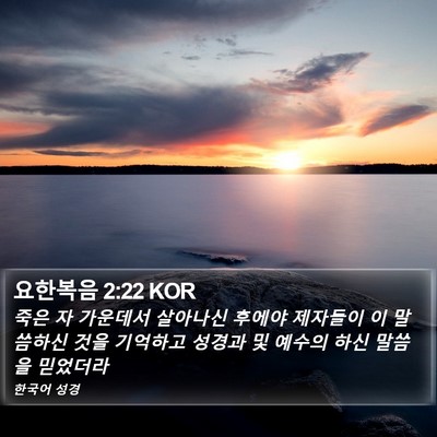 요한복음 2:22 KOR Bible Verse Image