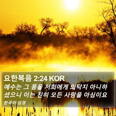 요한복음 2:24 KOR Bible Verse Image
