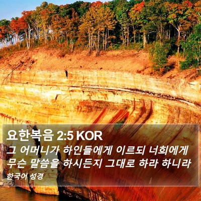 요한복음 2:5 KOR Bible Verse Image