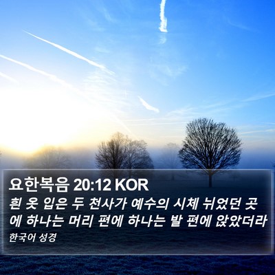 요한복음 20:12 KOR Bible Verse Image