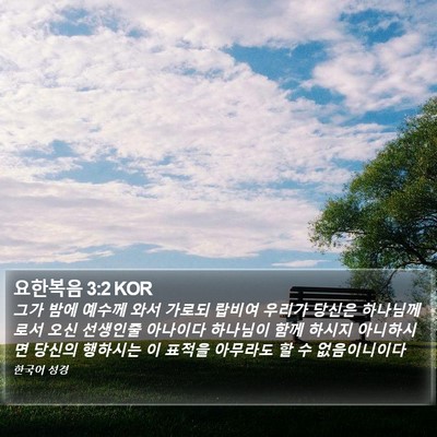 요한복음 3:2 KOR Bible Verse Image