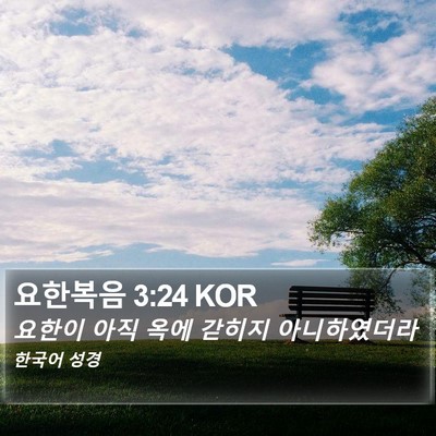 요한복음 3:24 KOR Bible Verse Image