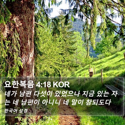 요한복음 4:18 KOR Bible Verse Image