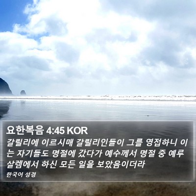 요한복음 4:45 KOR Bible Verse Image