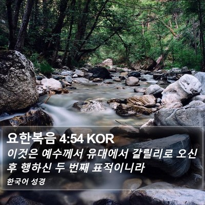 요한복음 4:54 KOR Bible Verse Image