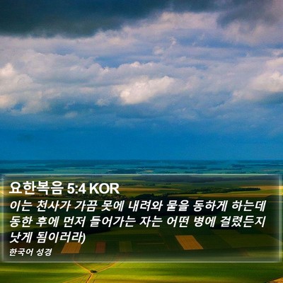 요한복음 5:4 KOR Bible Verse Image