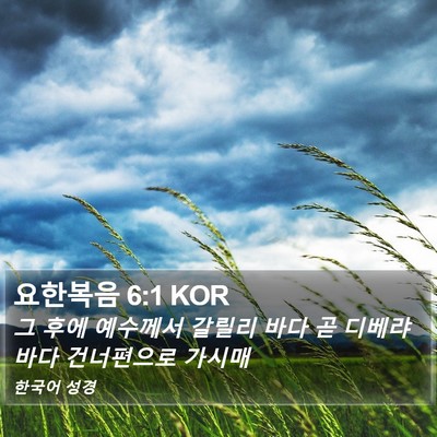 요한복음 6:1 KOR Bible Verse Image