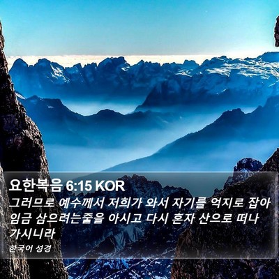 요한복음 6:15 KOR Bible Verse Image