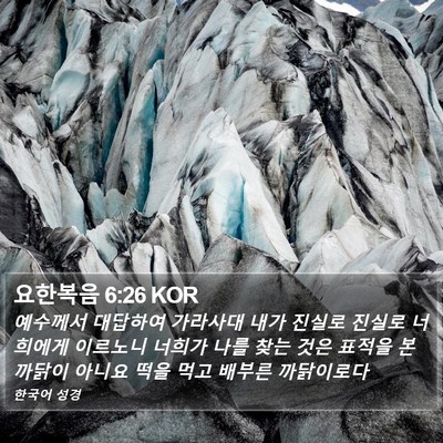 요한복음 6:26 KOR Bible Verse Image