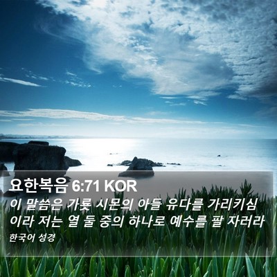 요한복음 6:71 KOR Bible Verse Image