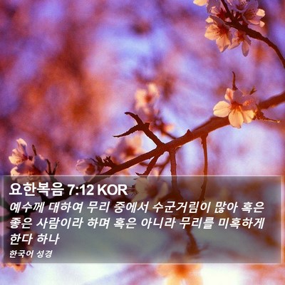 요한복음 7:12 KOR Bible Verse Image