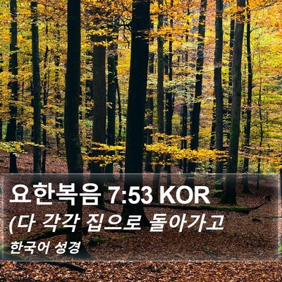 요한복음 7:53 KOR Bible Verse Image
