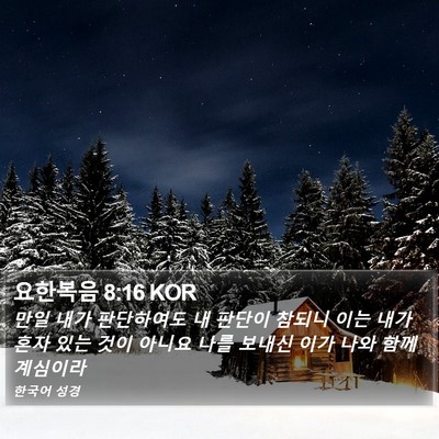 요한복음 8:16 KOR Bible Verse Image