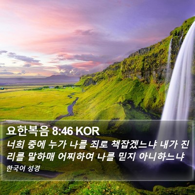 요한복음 8:46 KOR Bible Verse Image