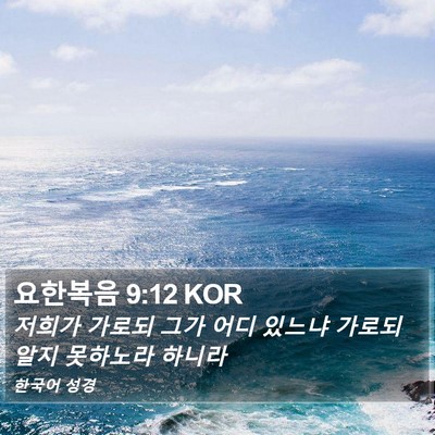 요한복음 9:12 KOR Bible Verse Image