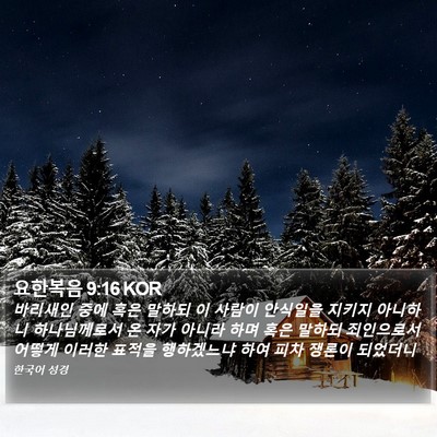 요한복음 9:16 KOR Bible Verse Image