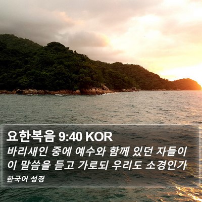 요한복음 9:40 KOR Bible Verse Image