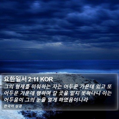 요한일서 2:11 KOR Bible Verse Image