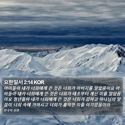 요한일서 2:14 KOR Bible Verse Image