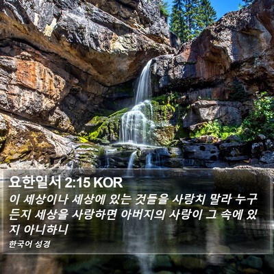 요한일서 2:15 KOR Bible Verse Image