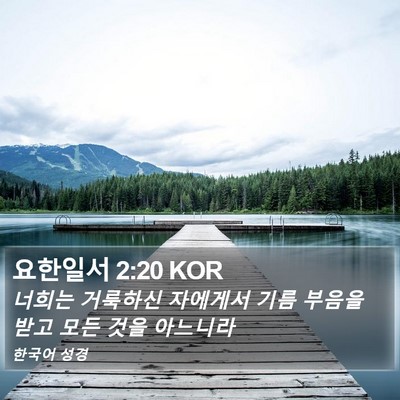 요한일서 2:20 KOR Bible Verse Image
