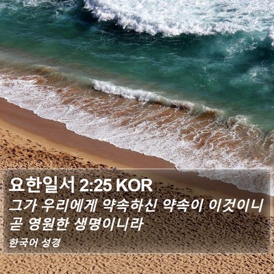 요한일서 2:25 KOR Bible Verse Image