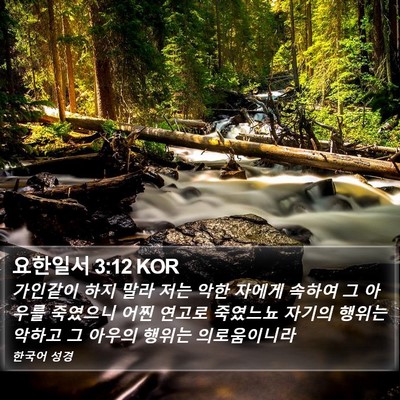요한일서 3:12 KOR Bible Verse Image