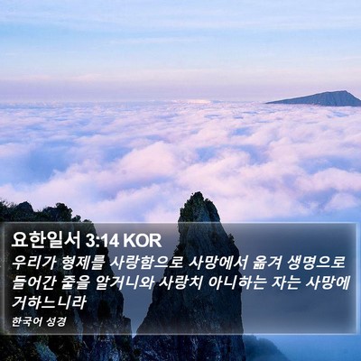 요한일서 3:14 KOR Bible Verse Image
