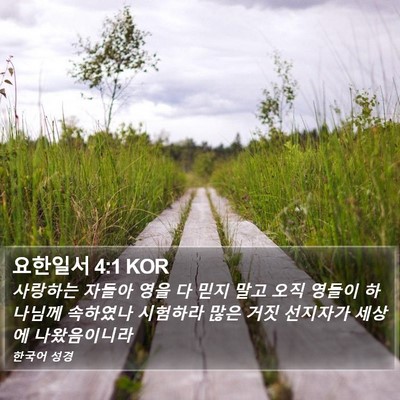 요한일서 4:1 KOR Bible Verse Image