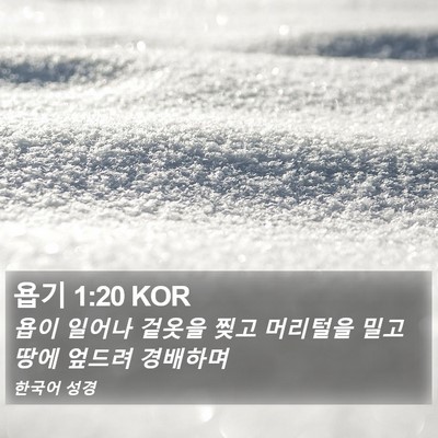욥기 1:20 KOR Bible Verse Image