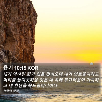 욥기 10:15 KOR Bible Verse Image