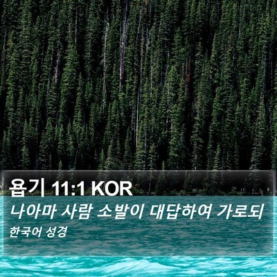 욥기 11:1 KOR Bible Verse Image