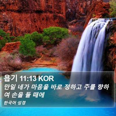 욥기 11:13 KOR Bible Verse Image