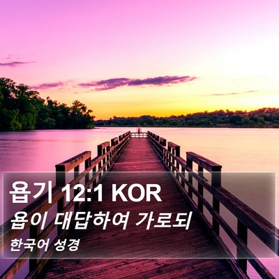 욥기 12:1 KOR Bible Verse Image