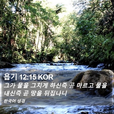 욥기 12:15 KOR Bible Verse Image
