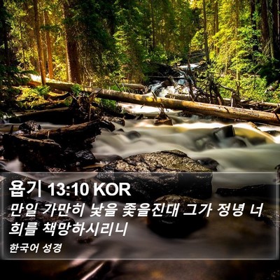 욥기 13:10 KOR Bible Verse Image