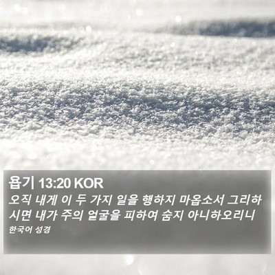 욥기 13:20 KOR Bible Verse Image