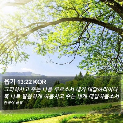 욥기 13:22 KOR Bible Verse Image