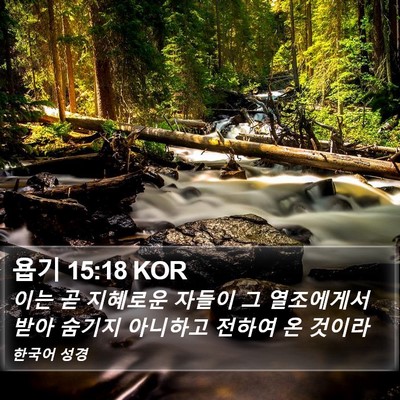 욥기 15:18 KOR Bible Verse Image