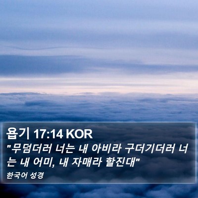 욥기 17:14 KOR Bible Verse Image