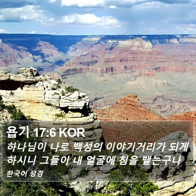 욥기 17:6 KOR Bible Verse Image