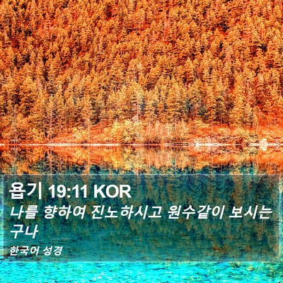 욥기 19:11 KOR Bible Verse Image