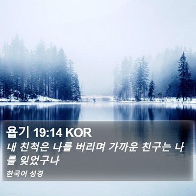 욥기 19:14 KOR Bible Verse Image