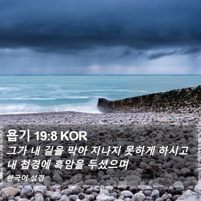 욥기 19:8 KOR Bible Verse Image
