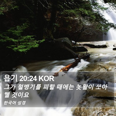 욥기 20:24 KOR Bible Verse Image
