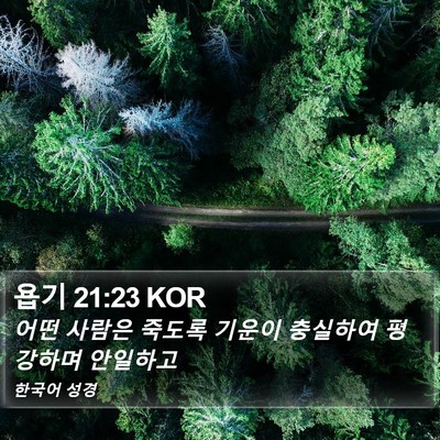 욥기 21:23 KOR Bible Verse Image