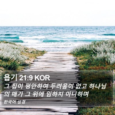 욥기 21:9 KOR Bible Verse Image