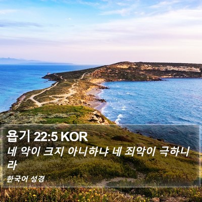 욥기 22:5 KOR Bible Verse Image